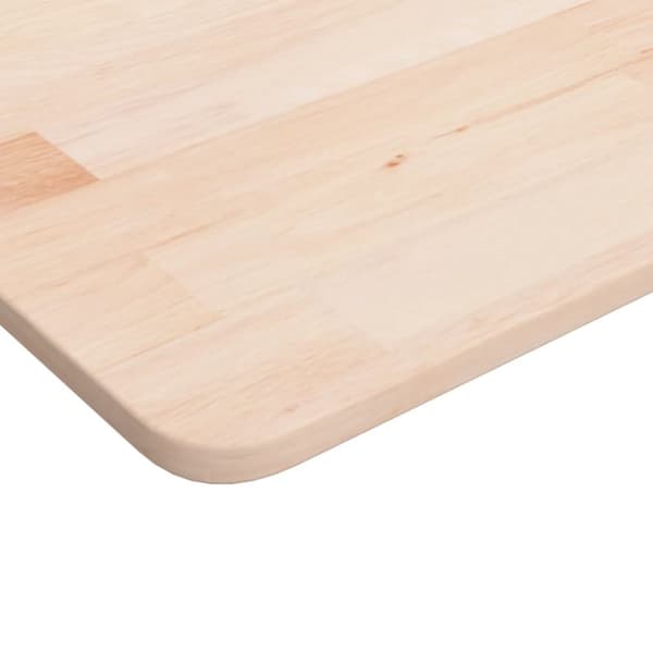 bordplade til badeværelse 100x50x1,5 cm massivt træ ubehandlet