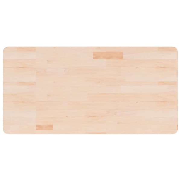 bordplade til badeværelse 100x50x1,5 cm massivt træ ubehandlet