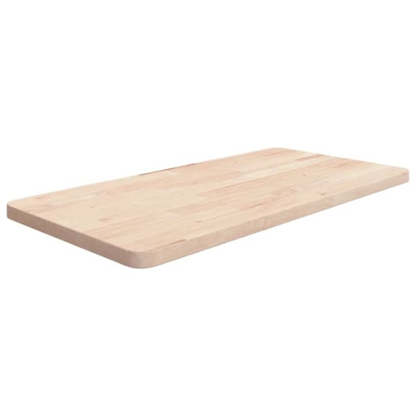 Bänkskiva för badrum 80x40x2,5 cm obehandlat massivt trä