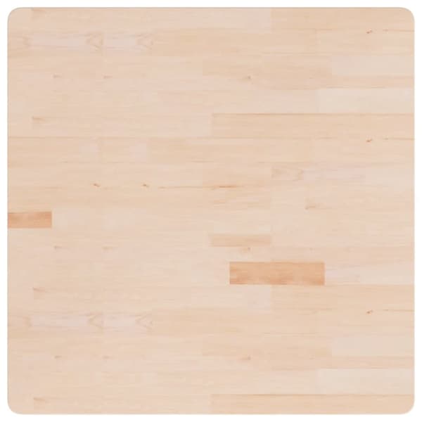 firkantet bordplade 90x90x1,5 cm ubehandlet massivt egetræ