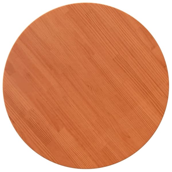Pöytälevy pyöreä vahanruskea Ø70x2,5 cm täysi mänty