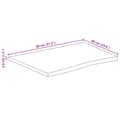 Miniatyrbillede 9 af 9: bordplade 80x60x3,8 cm naturlig kant massivt mangotræ