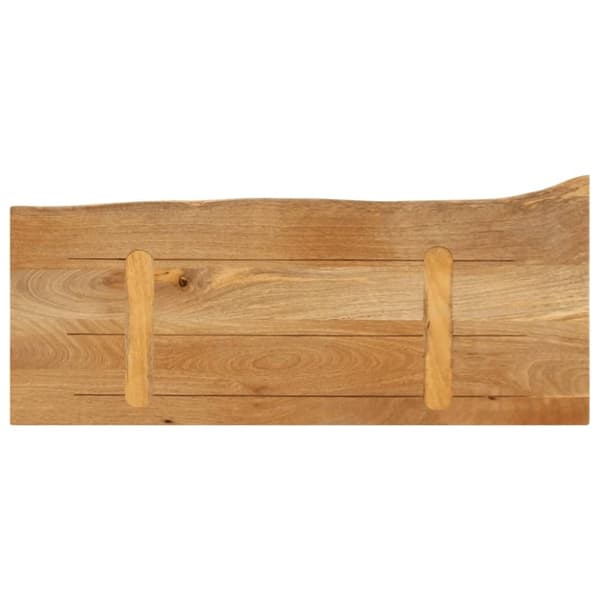 bordplade 70x20x3,8 cm naturlig kant massivt mangotræ