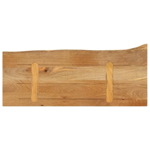 Bordsskiva 90x20x3,8 cm levande kant massivt mangoträ