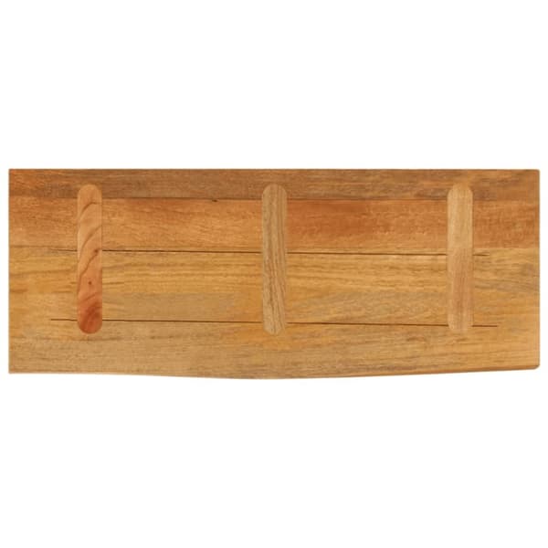 bordplade 90x20x2,5 cm naturlig kant massivt mangotræ