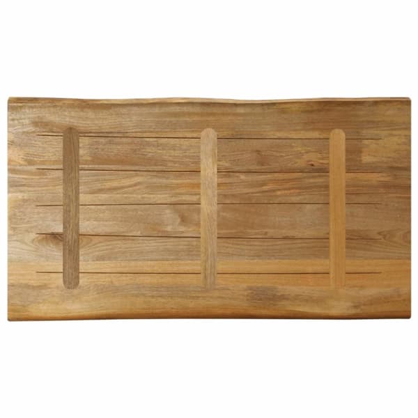 Pöytälevy elävä reuna 100x60x2,5 cm täysi karkea mangopuu
