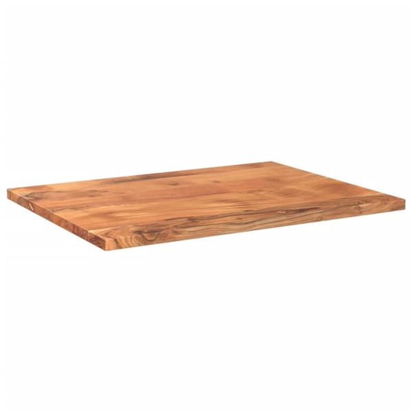 bordplade 80x70x2,5 cm rektangulær massivt akacietræ
