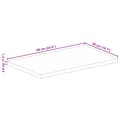 Miniatyrbillede 9 af 9: bordplade 60x50x3,8 cm rektangulær massivt genbrugstræ