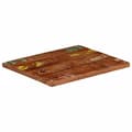 Miniatyrbillede 2 af 9: bordplade 60x50x3,8 cm rektangulær massivt genbrugstræ