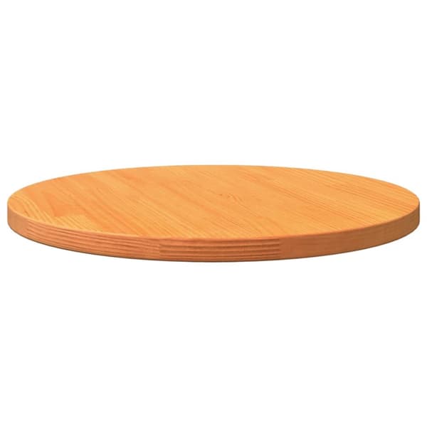 Bordsskiva rund vaxad brun Ø50x2,5 cm massiv furu