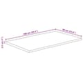 Miniatyrbillede 9 af 9: bordplade 100x60x2,5 cm naturlig kant massivt mangotræ