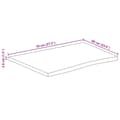 Miniatyrbillede 9 af 9: bordplade 70x60x3,8 cm naturlig kant massivt mangotræ