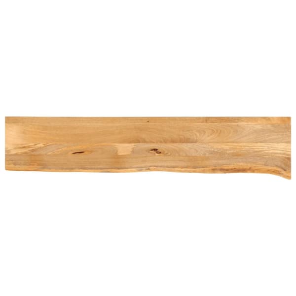 bordplade 160x30x2,5 cm naturlig kant massivt mangotræ