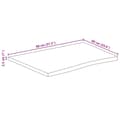 Miniatyrbillede 9 af 9: bordplade 80x60x2,5 cm naturlig kant massivt mangotræ