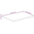 Miniatyrbillede 9 af 9: bordplade 70x60x3,8 cm naturlig kant massivt mangotræ