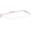 Miniatyrbillede 9 af 9: bordplade 40x20x2,5 cm naturlig kant massivt ru mangotræ