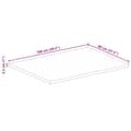 Miniatyrbillede 9 af 9: bordplade 100x80x2,5 cm naturlig kant massivt ru mangotræ
