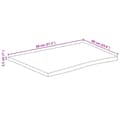 Miniatyrbillede 9 af 9: bordplade 80x60x2,5 cm naturlig kant massivt ru mangotræ