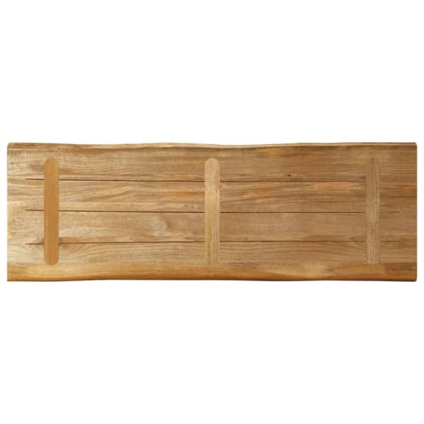 bordplade 110x40x2,5 cm naturlig kant massivt ru mangotræ