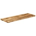 Miniatyrbillede 2 af 9: bordplade 110x40x2,5 cm naturlig kant massivt ru mangotræ