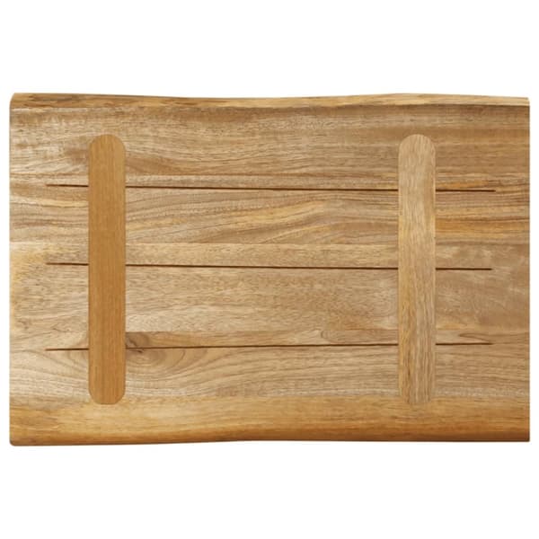 Bordsskiva 60x40x3,8 cm levande kant massivt grovt mangoträ