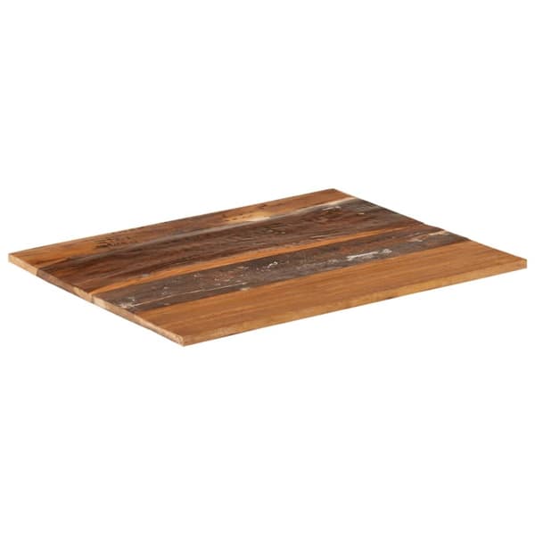 bordplade 60x70 cm 15-16 mm rektangulær massivt genbrugstræ