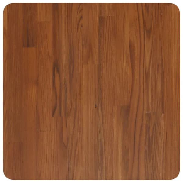 firkantet bordplade 50x50x1,5 cm behandlet massivt eg mørkebrun