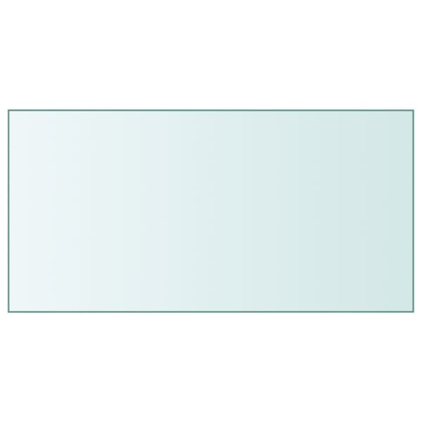 Bordsskiva genomskinlig 50x100 cm härdat glas