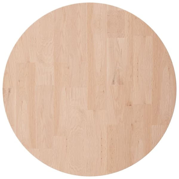 rund bordplade Ø50x4 cm ubehandlet massivt egetræ