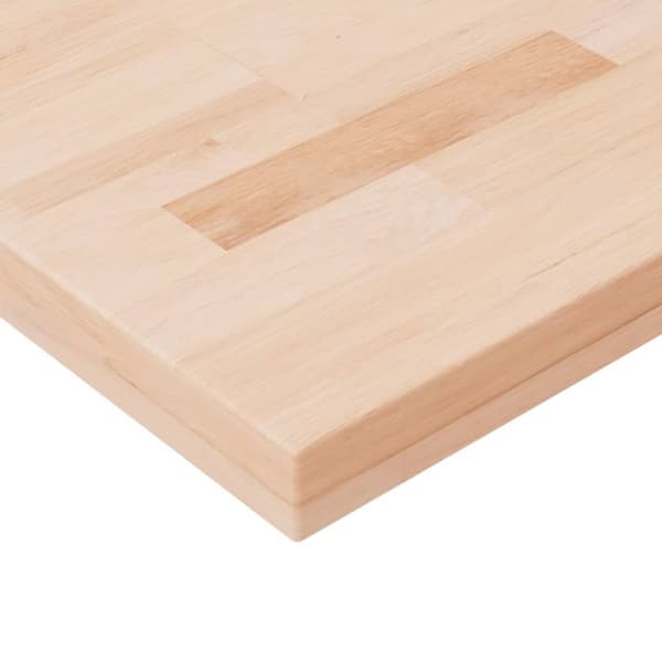 firkantet bordplade 40x40x4 cm ubehandlet massivt egetræ