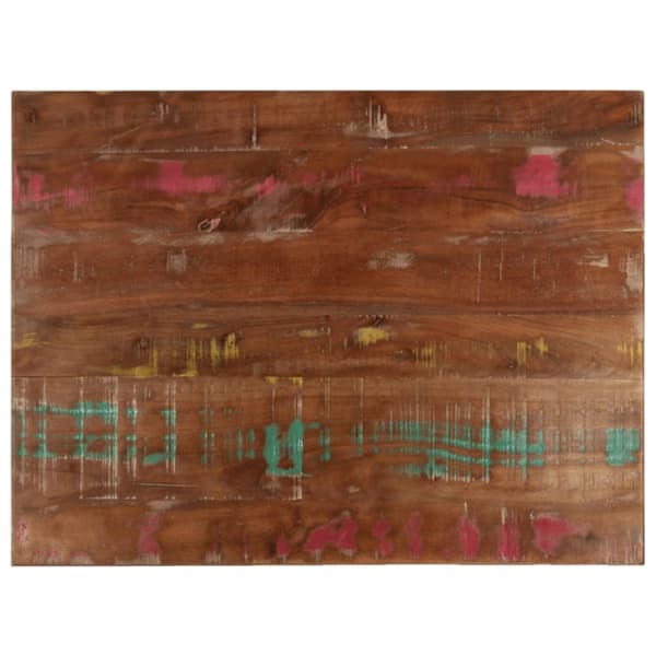 Pöytälevy 80x60x2,5 cm suorakaide kierrätetty täyspuu