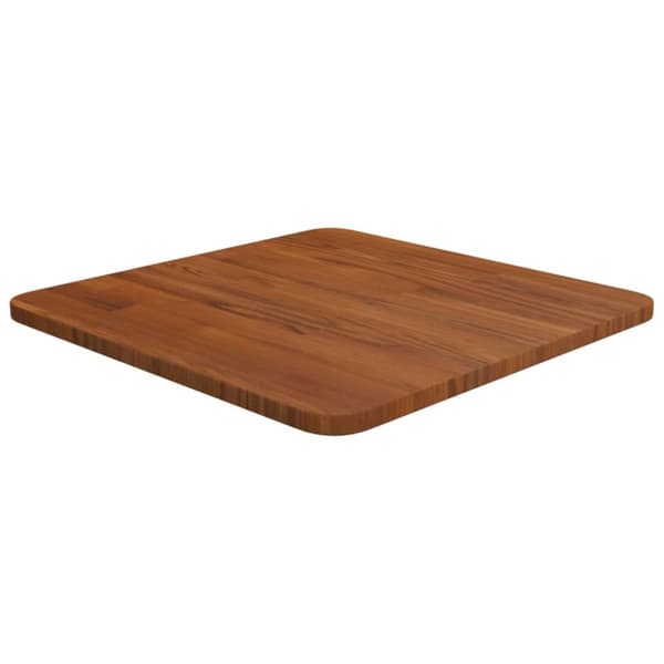 Fyrkantig bordsskiva mörkbrun 40x40x1,5cm behandlad massiv ek