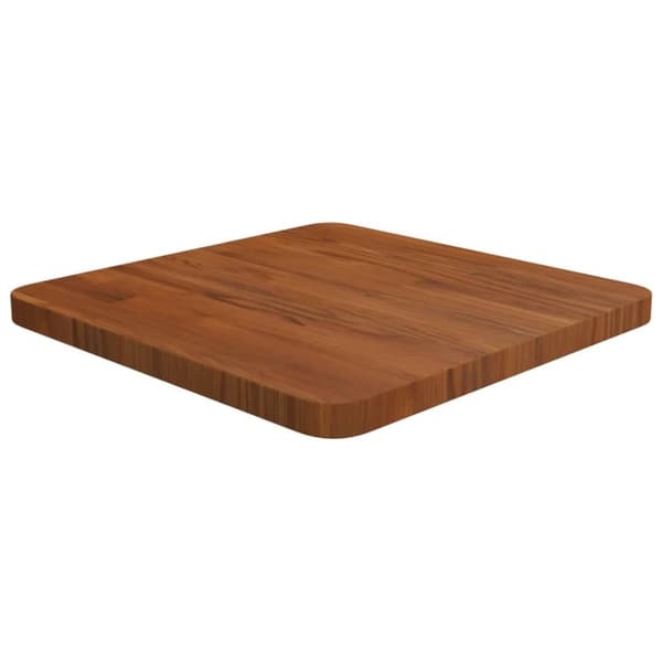 Fyrkantig bordsskiva mörkbrun 40x40x2,5cm behandlad massiv ek