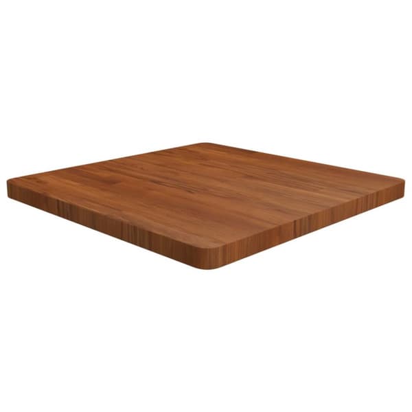 Pöytälevy neliö tummanruskea 70x70x4 cm käsitelty täysi tammi