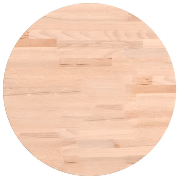bordplade Ø40x1,5 cm rund massivt bøgetræ