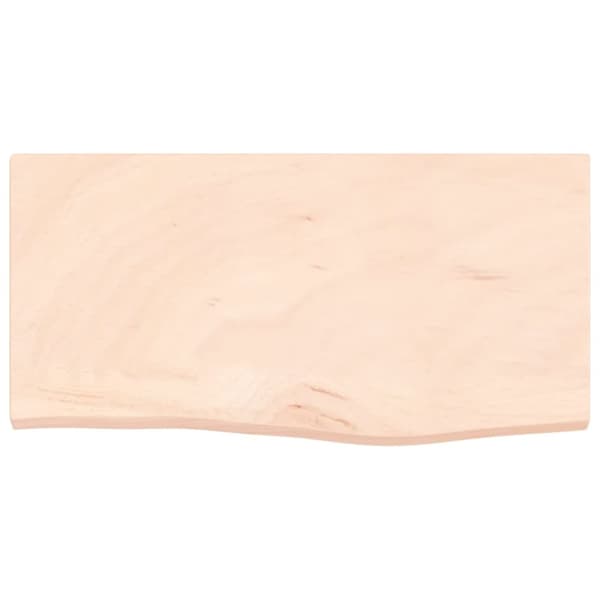 bordplade til badeværelse 60x30x2 cm massivt træ ubehandlet