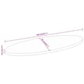 Miniatyrbillede 8 af 8: bordplade 140x50x3,8 cm oval massivt mangotræ