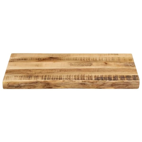 Bordsskiva 50x40x2,5 cm levande kant massivt grovt mangoträ
