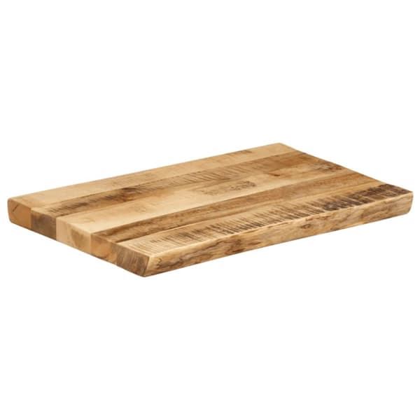 Bordsskiva 50x40x2,5 cm levande kant massivt grovt mangoträ