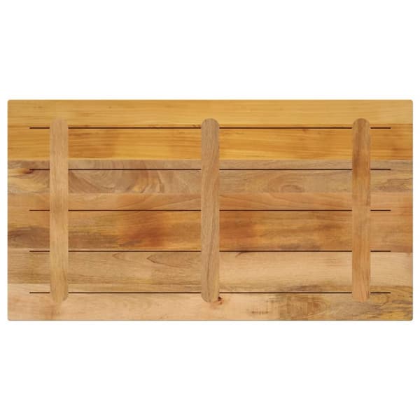 bordplade 110x60x2,5 cm rektangulær massivt ru mangotræ