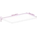Miniatyrbillede 9 af 9: bordplade 110x60x2,5 cm rektangulær massivt ru mangotræ