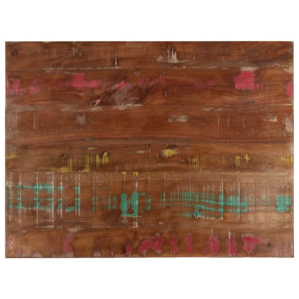 Pöytälevy 90x70x2,5 cm suorakaide kierrätetty täyspuu