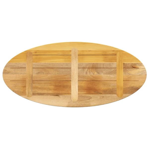 Pöytälevy 120x50x2,5 cm ovaali täysi mangopuu