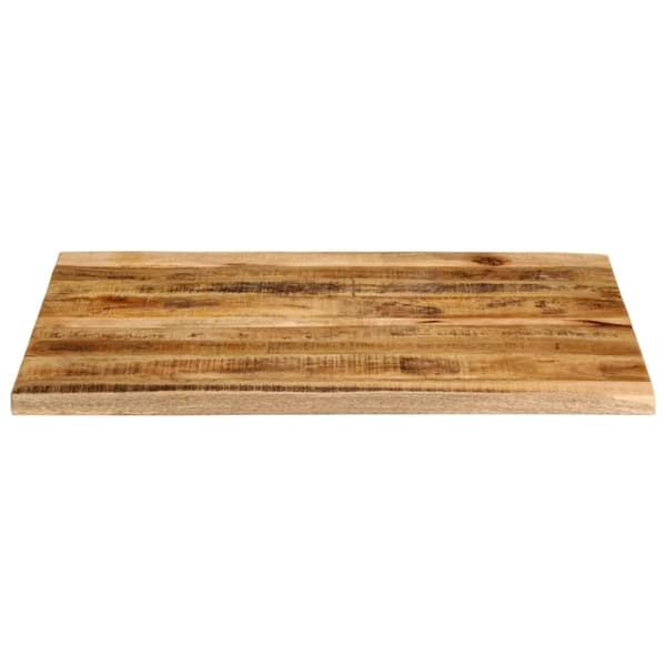 bordplade 90x80x3,8cm naturlig kant massivt ru mangotræ