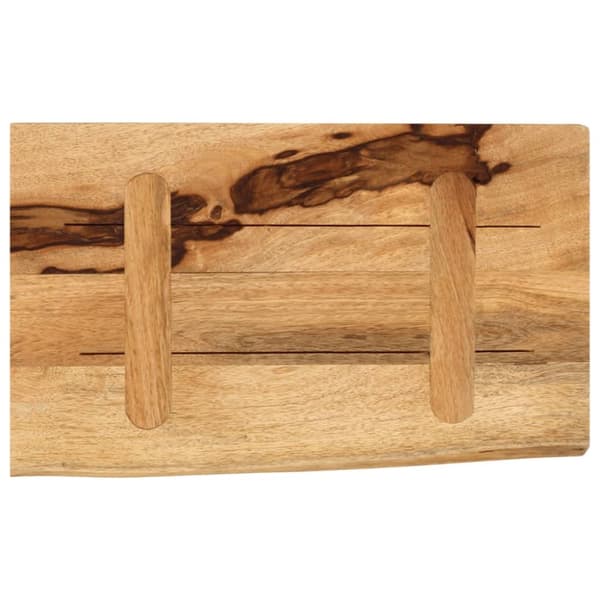Bordsskiva 50x40x2,5 cm levande kant massivt grovt mangoträ