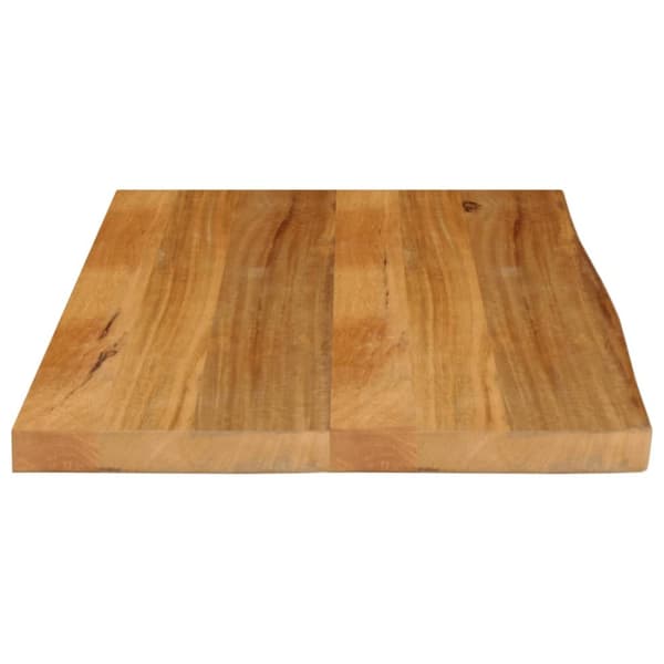 Pöytälevy elävä reuna 90x60x2,5 cm täysi mangopuu