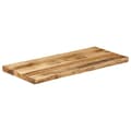 Miniatyrbillede 2 af 9: bordplade 90x40x2,5 cm naturlig kant massivt ru mangotræ