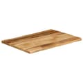 Miniatyrbillede 2 af 9: bordplade 80x60x3,8 cm naturlig kant massivt ru mangotræ