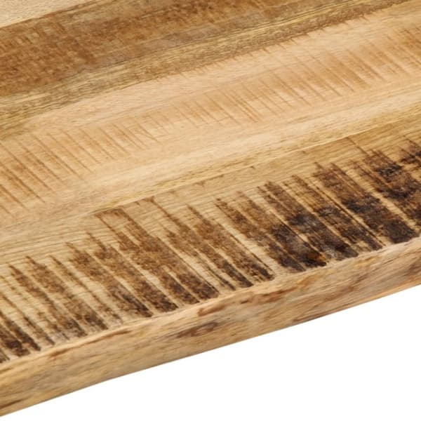 Bordsskiva 90x80x3,8 cm levande kant massivt grovt mangoträ