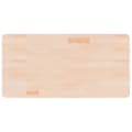 Miniatyrbillede 2 af 4: bordplade til badeværelse 100x50x2,5 cm massivt træ ubehandlet